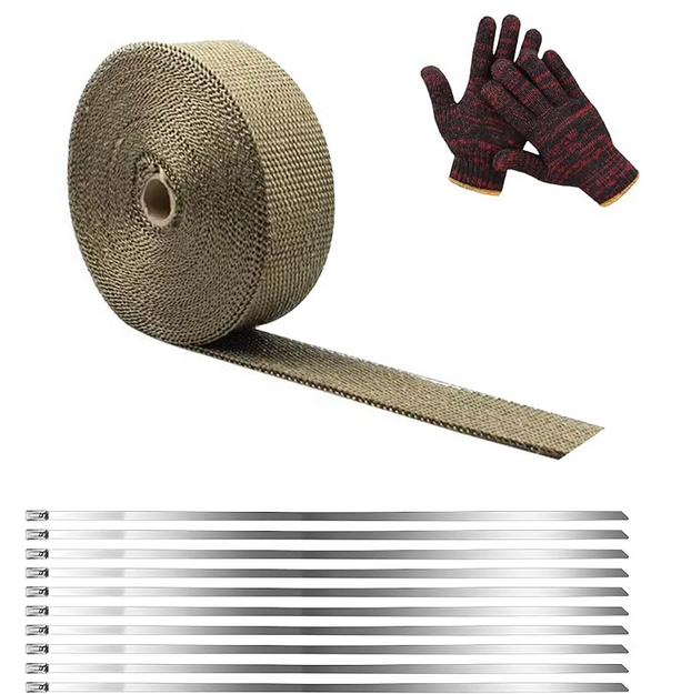 Bande Isolant Thermique Céramique,10 pièces D'attache de en acier inoxydable